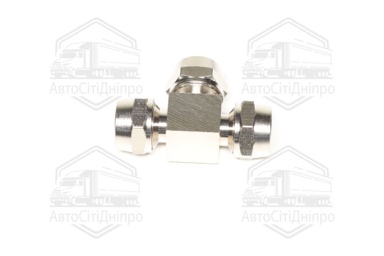 З'єднувач пневматичний розбірний Т- подібний 12x12x12 мм (сталевий/латунний) (RIDER)