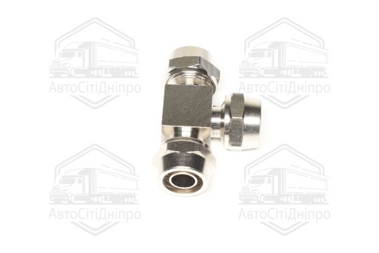 З'єднувач пневматичний розбірний Т- подібний 12x12x12 мм (сталевий/латунний) (RIDER)