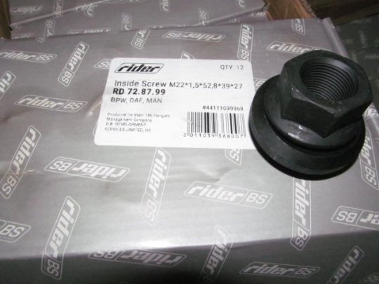 Гайка М22х1,5х52,8х39 BPW, DAF, MAN (RIDER)