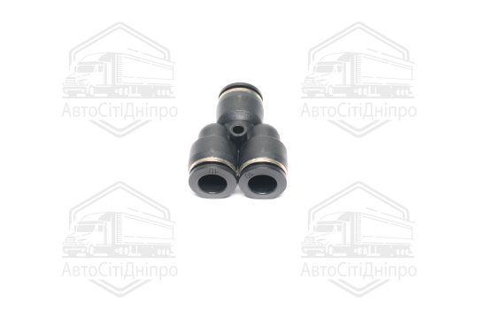 З'єднувач пневматичний цанговий Y- подібний 10х10х10 пластиковий (RIDER)