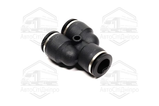 З'єднувач пневматичний цанговий Y- подібний 12х12х12 пластиковий (RIDER)