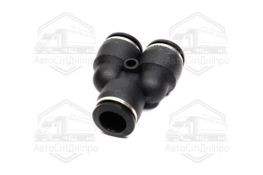 З'єднувач пневматичний цанговий Y- подібний 12х12х12 пластиковий (RIDER)