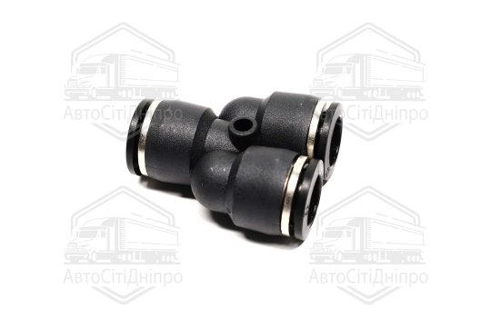 З'єднувач пневматичний цанговий Y- подібний 12х12х12 пластиковий (RIDER)