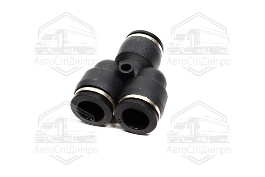 З'єднувач пневматичний цанговий Y- подібний 12х12х12 пластиковий (RIDER)