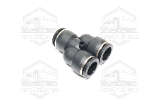 З'єднувач пневматичний цанговий Y- подібний 16х16х16 пластиковий (RIDER)