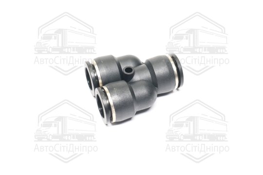 З'єднувач пневматичний цанговий Y- подібний 16х16х16 пластиковий (RIDER)