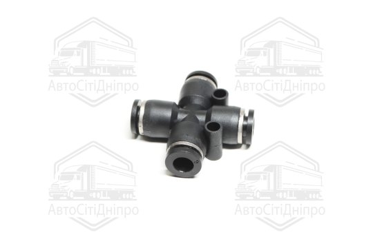 Зєднувач аварійний крест 6х6х6х6 (пластик) (2 отвори кріплення по прямій лінії) (RIDER)