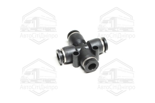 Зєднувач аварійний крест 6х6х6х6 (пластик) (2 отвори кріплення по прямій лінії) (RIDER)