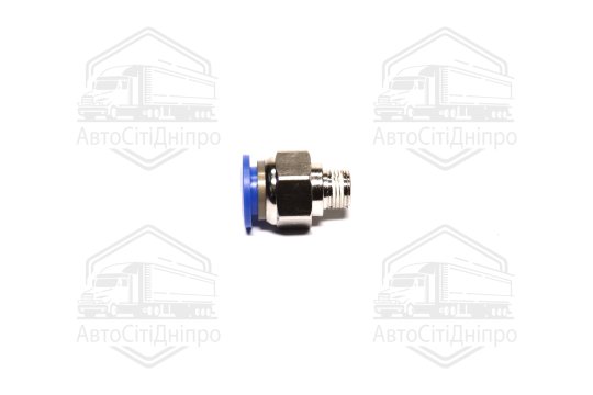 З'єднувач пневматичний цанговий прямий 10х1/8 (зовнішнє різьблення) (RIDER)