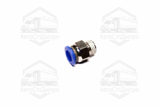 З'єднувач пневматичний цанговий прямий 10х1/4 (зовнішнє різьблення) (RIDER)