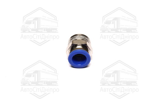 З'єднувач пневматичний цанговий прямий 12х1/2 (зовнішнє різьблення) (RIDER)