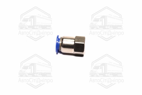 З'єднувач пневматичний цанговий прямий 10х1/4 (внутрішнє різьблення) (RIDER)