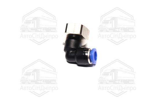 З'єднувач пневматичний цанговий L- подібний 8х1/2 (внутрішнє різьблення) (RIDER)