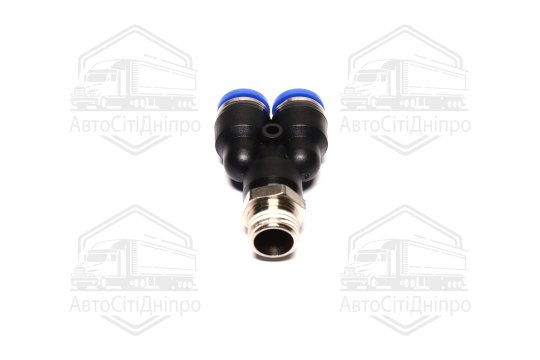 З'єднувач пневматичний цанговий Y- подібний 8х1/4 (зовнішнє різьблення) (RIDER)