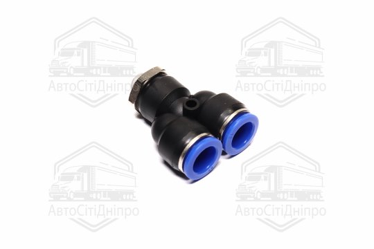 З'єднувач пневматичний цанговий Y- подібний 12х1/8 (зовнішнє різьблення) (RIDER)