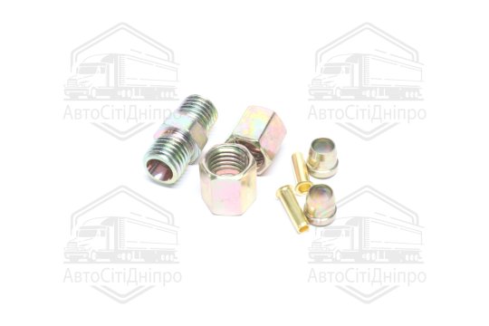 З'єднувач трубки (Dвнут.=6мм, М12х1,5) (1штуцер,2гайки,2втулки,2шайби)(RIDER)