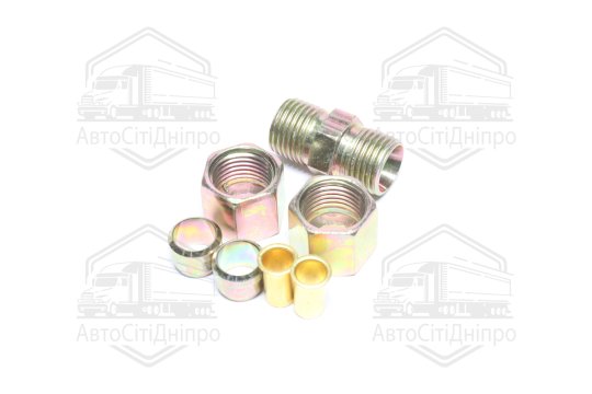 З'єднувач пневматичний різьбовий прямий (Dвнут.=10мм, М16х1,5) сталевий (RIDER)