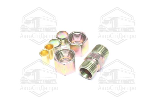 З'єднувач пневматичний різьбовий прямий (Dвнут.=10мм, М16х1,5) сталевий (RIDER)