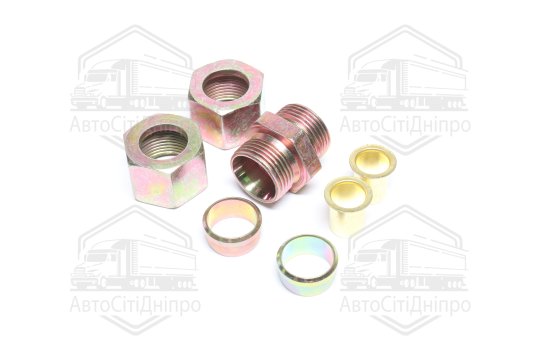 З'єднувач пневматичний різьбовий 16х16 сталевий (RIDER)