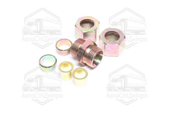 З'єднувач пневматичний різьбовий 16х16 сталевий (RIDER)