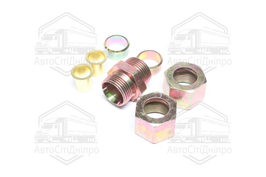 З'єднувач пневматичний різьбовий 16х16 сталевий (RIDER)