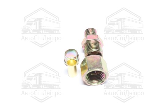 З'єднувач пневматичний прямий різьбової (Dвнут.=10мм, М12х1,5) (RIDER)