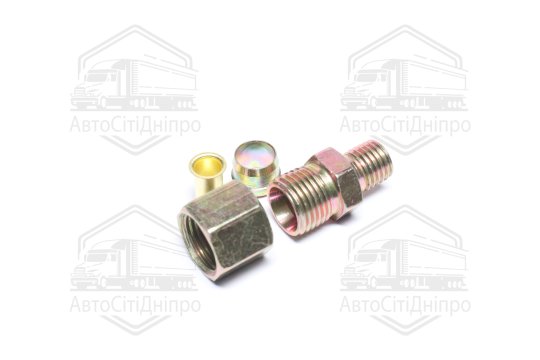 З'єднувач пневматичний прямий різьбової (Dвнут.=10мм, М12х1,5) (RIDER)