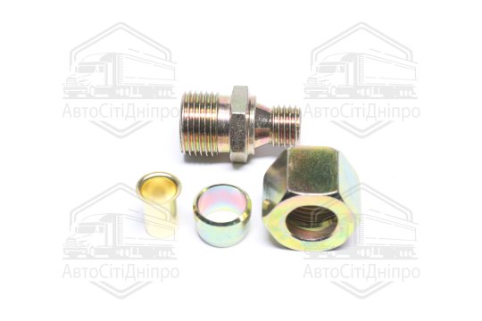 З'єднувач пневматичний різьбовий прямий (Dвнут.=12мм, М12х1,5) (RIDER)