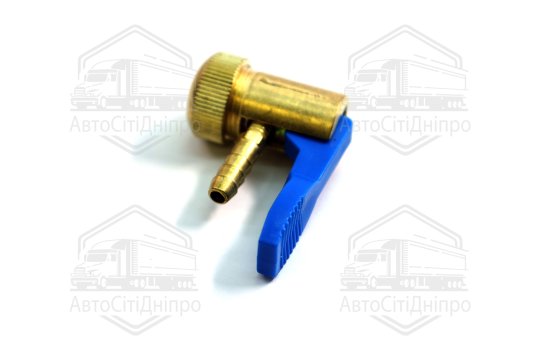 Наконечник шланга підкачування (кутовий) 6 мм латунь (RIDER)