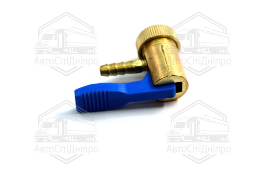 Наконечник шланга підкачування (кутовий) 6 мм латунь (RIDER)