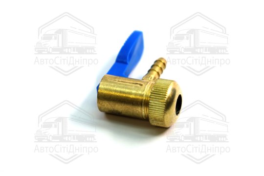 Наконечник шланга підкачування (кутовий) 6 мм латунь (RIDER)