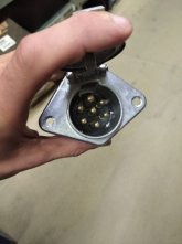 Розетка штифт 7 полюс. N алюміній (контакти різьблення) (RIDER)