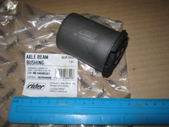 Втулка балки DAEWOO LANOS 97-, OPEL VECTRA A 88-95 задн. вісь (96322393) (RIDER)