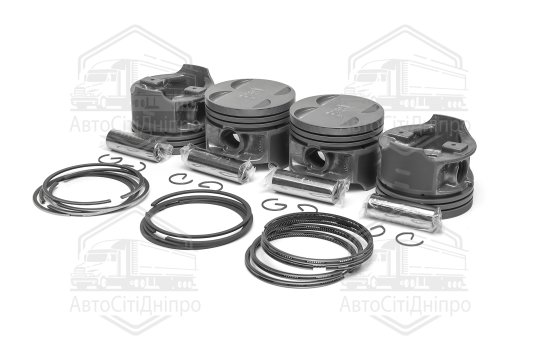 Поршень циліндра ЗМЗ 406 d=92,5 (Поршень+Палець+П/кільця+Ст/к) (гр.А) фосфатов.М/К (RIDER)