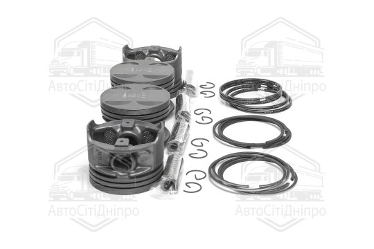 Поршень циліндра ЗМЗ 406 d=92,5 (Поршень+Палець+П/кільця+Ст/к) (гр.А) фосфатов.М/К (RIDER)