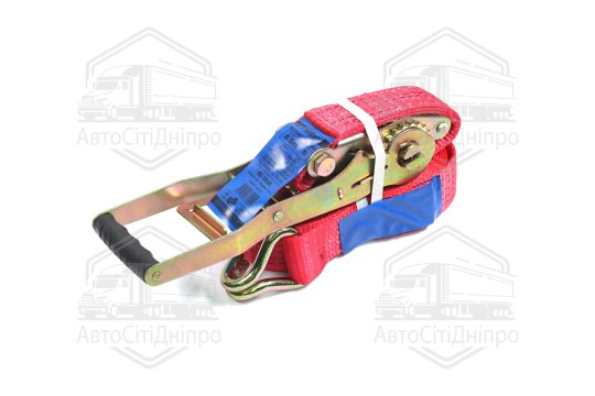 Стяжка вантажу, 5t. 50mm.x6m. (0.5 + 5.5) подовжена ручка <RIDER>