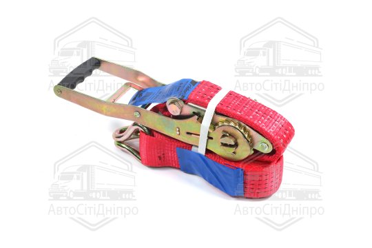 Стяжка вантажу, 5t. 50mm.x6m. (0.5 + 5.5) подовжена ручка <RIDER>