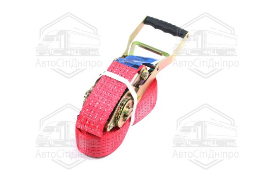 Стяжка вантажу, 5t. 50mm.x6m. (0.5 + 5.5) подовжена ручка <RIDER>