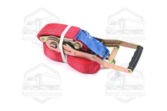 Стяжка вантажу, 5t. 50mm.x6m. (0.5 + 5.5) подовжена ручка <RIDER>