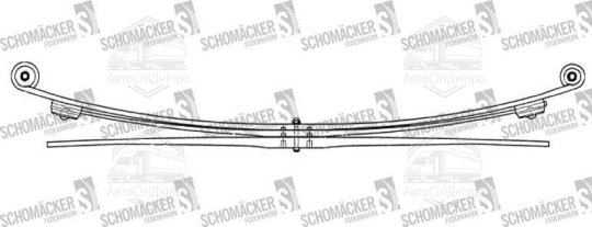 Ресора MB Sprinter задн. 2 листова з підресорн. (вир-во Schomaecker)