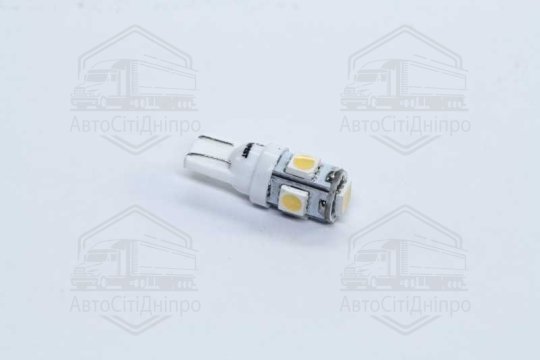 Лампа LED б / ц габарит і панель приладів T10-5 SMD (розмір 5050) 24 ТЕПЛА БІЛИЙ <TEMPEST>