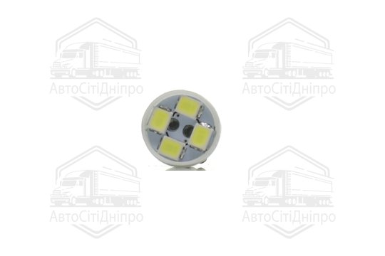 Лампа LED габарит, підсвічування панелі приладів BA7s 1SMD 12V WHITE <TEMPEST>