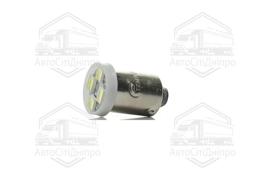 Лампа LED габарит, підсвічування панелі приладів BA7s 1SMD 12V WHITE <TEMPEST>