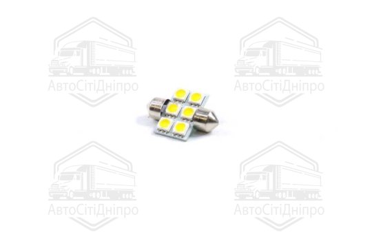 Лампа LED Софітні C5W 24V T11x31-S8.5 (6 SMD size5050) WARM WHITE <TEMPEST>