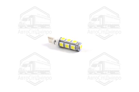Лампа LED б / ц габарит і панель приладів T10 13SMD W5W 12V WHITE <TEMPEST>
