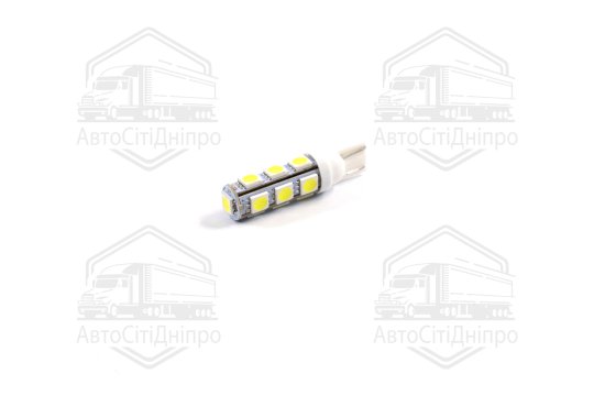 Лампа LED б / ц габарит і панель приладів T10 13SMD W5W 12V WHITE <TEMPEST>