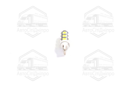 Лампа LED б / ц габарит і панель приладів T10 13SMD W5W 12V WHITE <TEMPEST>