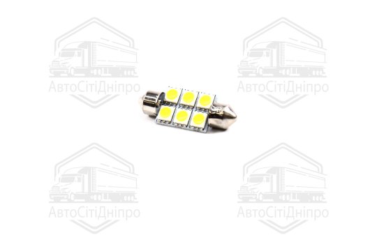 Лампа LED Софітні C5W 24V T11x36-S8.5 (6 SMD size5050) WARM WHITE <TEMPEST>