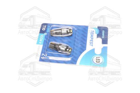 Лампа LED б / ц габарит, панель приладів, салон 12 / 24V T10 4SMD CANBUS WHITE 2шт.блістер <TEMPEST