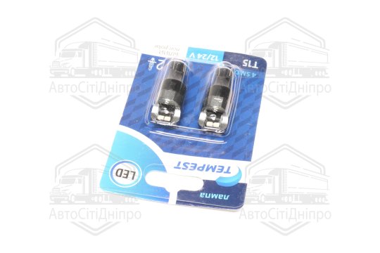 Лампа LED б / ц габарит, задній хід, салон 12 / 24V T15 4SMD Non-polar WHITE 2шт.блістер <TEMPEST PL